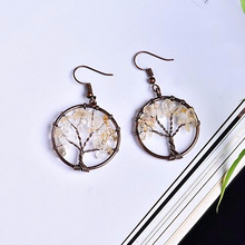 Load image into Gallery viewer, Natural Crystal Tree Earrings
