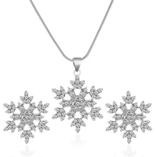 Load image into Gallery viewer, Crystal Snowflake Necklace &amp; Earrings Set
