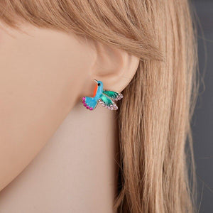 Bird Rhinestone Earrings
