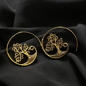 Tree of Life Spiral Earrings