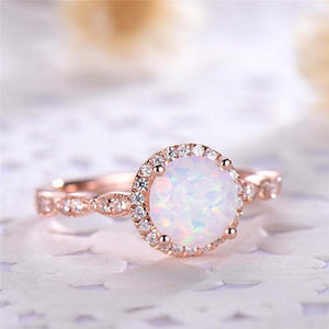 Rose Gold Opal Ring