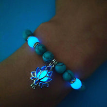 Load image into Gallery viewer, Natural Stone Luminous Lotus Charm Bracelet
