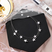 Load image into Gallery viewer, Megna Silver Star Necklace
