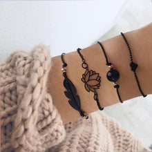 Load image into Gallery viewer, Black Lotus Bracelet Set

