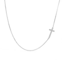 Load image into Gallery viewer, Asymmetrical Cross Necklace
