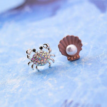 Load image into Gallery viewer, Crab, Starfish &amp; Pearl Earrings
