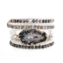 Load image into Gallery viewer, Agate and Jasper Stone Wrap Bracelet
