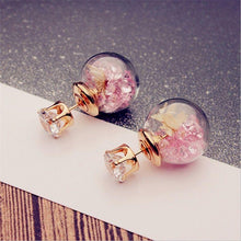 Load image into Gallery viewer, Flower &amp; Rhinestone Stud Earrings
