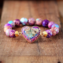 Load image into Gallery viewer, Imperial Jasper Heart Bracelet
