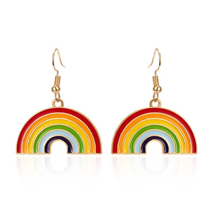 Rainbow Pendant Earrings