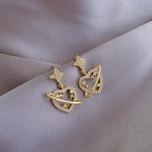 Heart-Shaped Planet Earrings