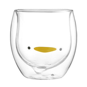 Wavy Double-Layer Glass Mug