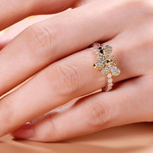 Load image into Gallery viewer, Golden Bee &amp; Honeycomb Ring
