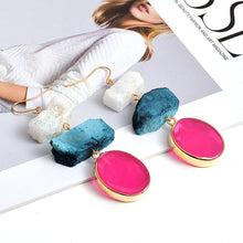 Load image into Gallery viewer, Natural Stone Statement Earrings
