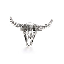 Load image into Gallery viewer, Silver Bull Ring
