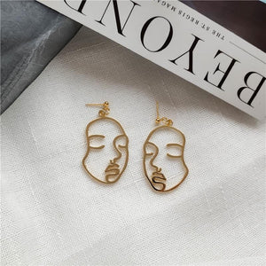 Abstract Face Earrings