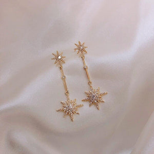 Crystal Star Drop Earrings