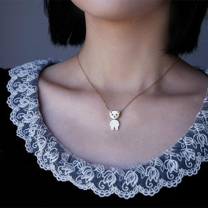 Teddy Bear Pendant Necklace