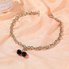 Load image into Gallery viewer, Black Cherry Pendant Necklace
