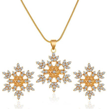 Load image into Gallery viewer, Crystal Snowflake Necklace &amp; Earrings Set
