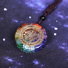 Load image into Gallery viewer, Seven Chakra Orgonite Necklace
