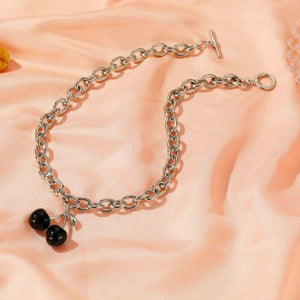 Black Cherry Pendant Necklace