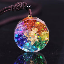 Load image into Gallery viewer, Seven Chakra Orgonite Necklace
