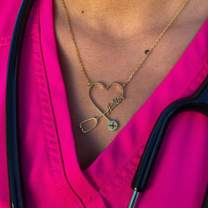 Personalized Stethoscope Necklace