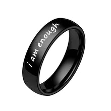 Load image into Gallery viewer, 925 Sterling Silver &#39;I Am Enough&#39; Ring
