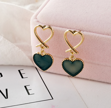 Load image into Gallery viewer, Gold Heart Earrings
