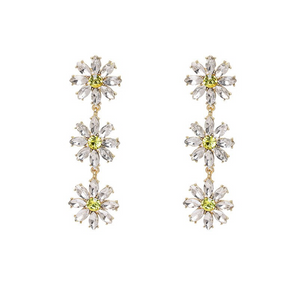 Crystal Daisy Statement Earrings