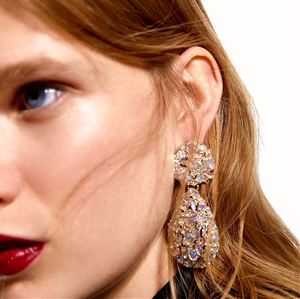 Colorful Crystal Statement Earrings
