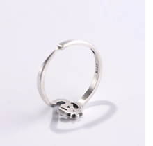 Load image into Gallery viewer, Balmora Sterling Silver OM Ring
