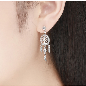 Dream Catcher Sterling Silver Earrings