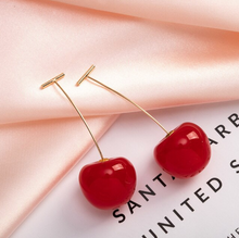 Load image into Gallery viewer, Celia Rouge Cherry Earrings
