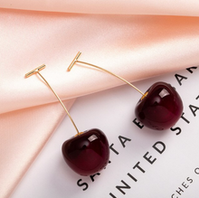 Load image into Gallery viewer, Celia Rouge Cherry Earrings
