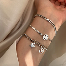 Load image into Gallery viewer, Silver Smile Charm Bracelet Set
