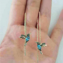 Load image into Gallery viewer, Hummingbird Tassel Earrings
