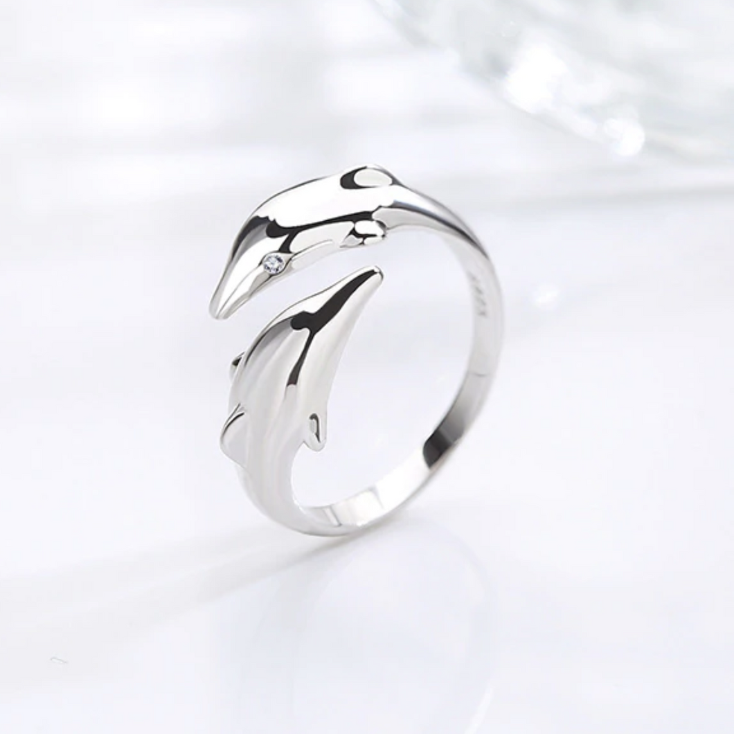 Dolphin Sterling Silver Ring