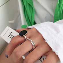 Load image into Gallery viewer, Black Oval Ring
