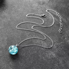 Load image into Gallery viewer, Chic Transparent Resin Rould Ball Moon Pendant Necklace
