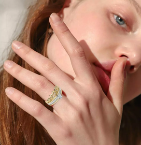 Two Pieces of Zircon Inlaid Gothic crown ring