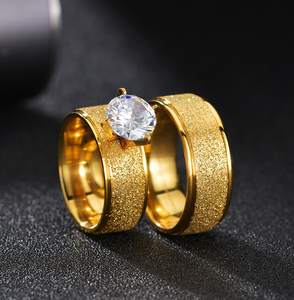R1 GOLD COUPLE RING (LIFETIME WARRANTY GUARANTEED NON-FADED)