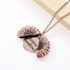 “You Are My Sunshine” Sunflower Necklace