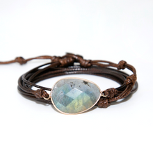Load image into Gallery viewer, Labradorite Stone Wrap Bracelet
