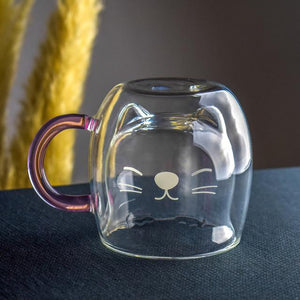 Wavy Double-Layer Glass Mug