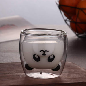 Wavy Double-Layer Glass Mug