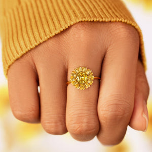 I Would Change The World For My Daughter Sunflower Ring