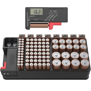 Battery Organizer With Energy Tester