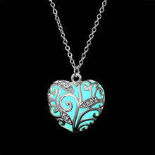 Load image into Gallery viewer, Heart Shape Hollow Pendant Glowing in the Dark Necklace
